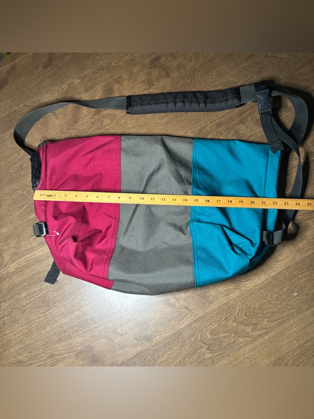 Timbuk2 x LL Bean Messenger Crossbody Bag Purple Blue Gray USED Good Condition - Picture 8 of 13